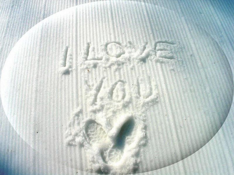 Immagine d'Amore I Love you ghiaccio